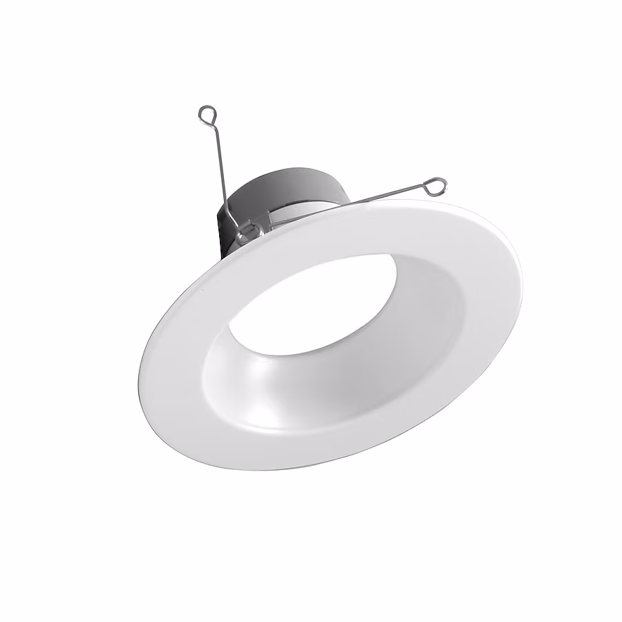 6" White Baffle Integrated LED Can Light