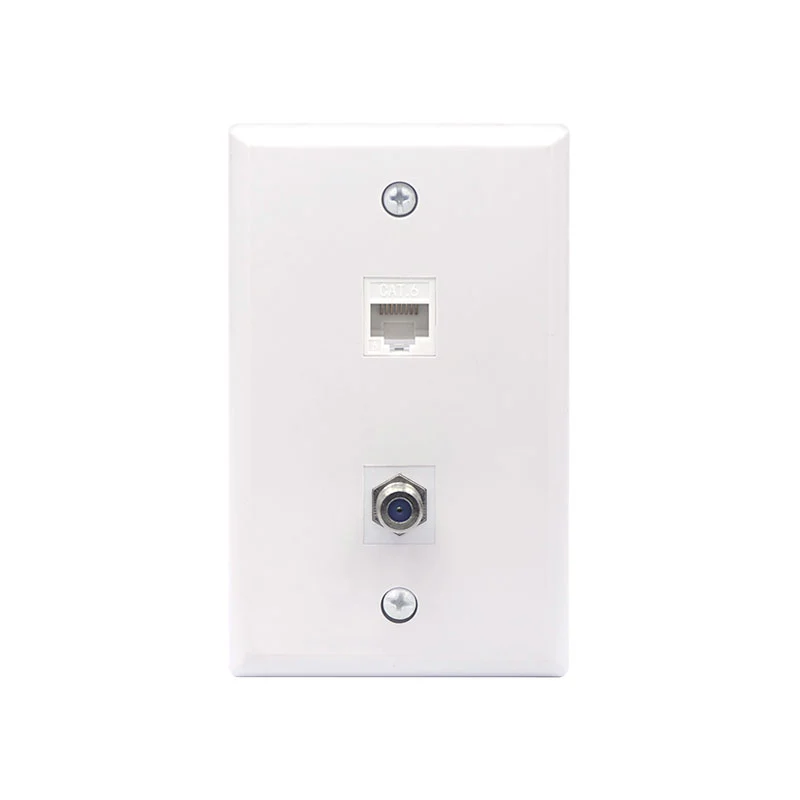 Dual Port (1) Phone / Data CAT6 & (1) Video RG-6