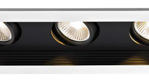 19 Multi-spot/ Gimbal/ Black Baffle/ White Trim/ 3 LEDs/ 3000K "
