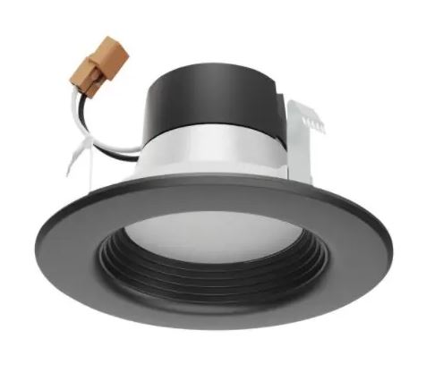 4" Recessed Downlight/Black Baffle/IC Housing/Integrated LED/3000K - Image 2