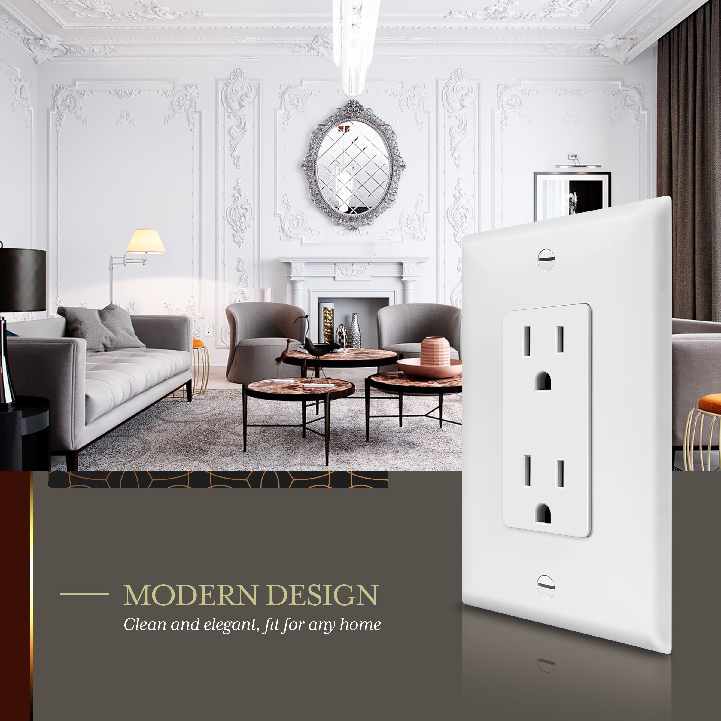 Square Decora Style Receptacle Upgrade - Individual - Image 2