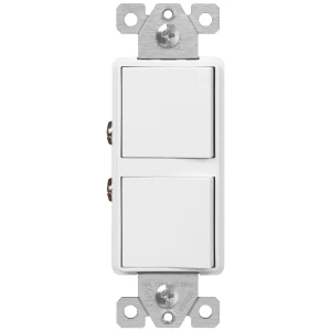 Dual Paddle Switch/ Single gang/ Single/ 3-Way/ White
