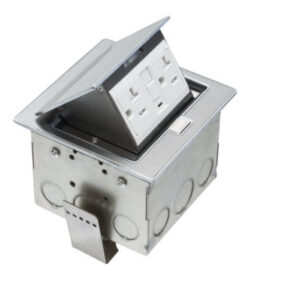 Receptacle/ GFI Duplex/ Flush Pop Up Countertop/20AMP/Stainless Steel