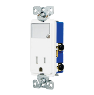 Decora/ Receptacle/ Single Outlet/ Dimmable Nightlight/ 15AMP
