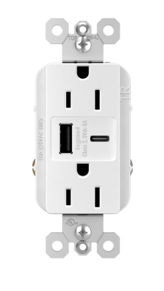 Radiant/Receptacle/Duplex/USB Type A/C/UltraFast /faceplate/XX-finish