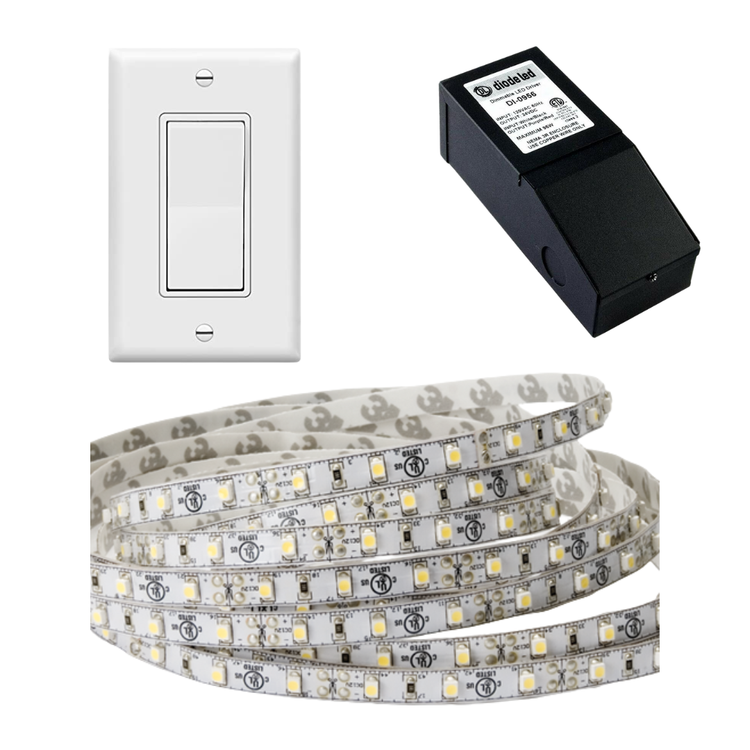 LED Tape Light Package - Includes Transformer & Switch