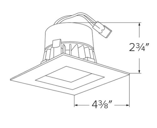 3" Square Downlight/ White /Integrated LED - Image 2