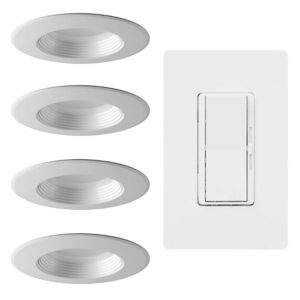 4 - 5" Integrated LED Recessed Cans with 1 Dimmer Package