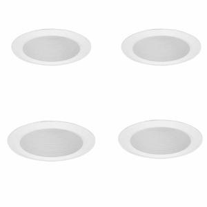 5″ White Baffle Integrated LED Downlight - 4 Pack